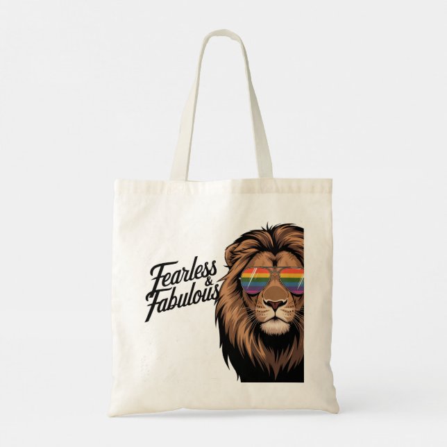 Fearless & Fabulous Pride Lion Tote Bag  (Back)
