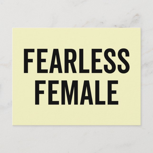 Fearless Female Feminist Quote Postcard (Front)