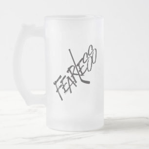 Fearless (Hockey) Frosted Glass Beer Mug