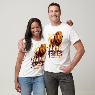 Fearless In Faith Lion Graphic T-Shirt