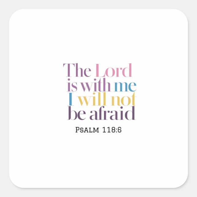 Fearless in His Loving Presence Faithful Companion Square Sticker (Front)