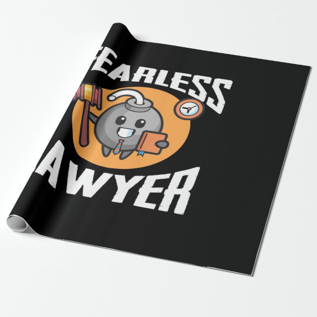 Fearless Lawyer Wrapping Paper (Unrolled)