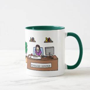 Fearless Leader - Personalised cartoon mug