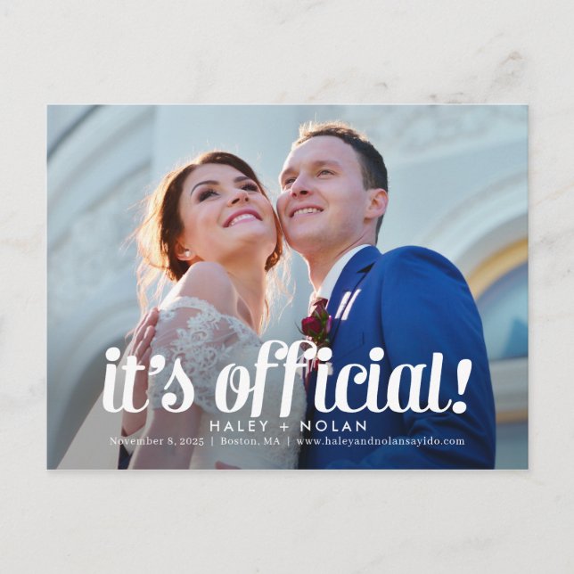 Fearless Love Wedding Announcement Postcard (Front)