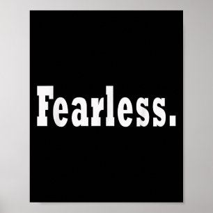 Fearless Motivation Entrepreneur Workout Gym Fitne Poster