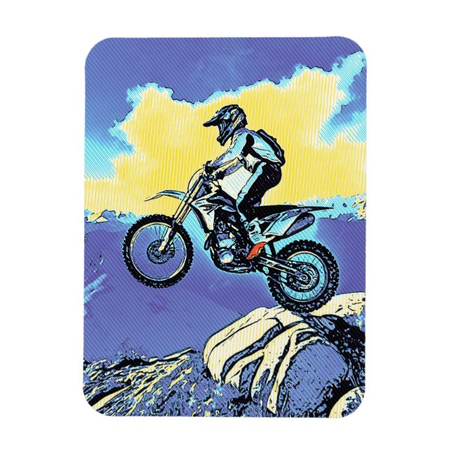 Fearless - Motocross Rider Magnet (Vertical)