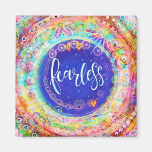 Fearless Pretty Fun Floral Modern Inspirivity Magnet