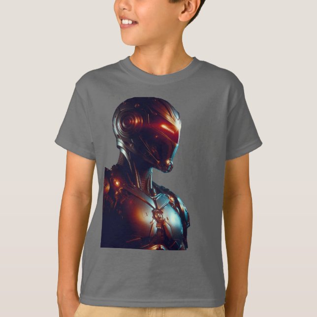 Fearless Robot Kids' T-Shirt (Front)
