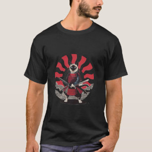 Fearless Samurai Cat With Katana T-Shirt