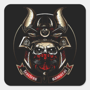 Fearless Samurai Square Sticker