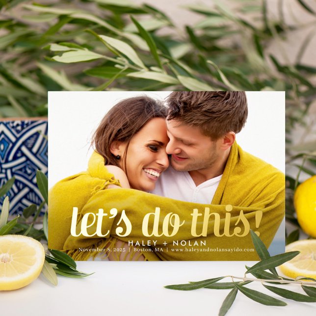 Fearless Script REAL FOIL Save The Date Card (Creator Uploaded)