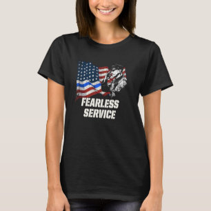 Fearless Service Police Officer Policeman Sayings T-Shirt