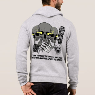 Fearless Skull Claw Hoodie – Gothic Streetwear 