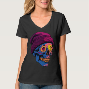 "Fearless Skull – Dark Face Graphic Tee" T-Shirt