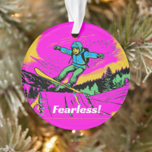  Fearless - Snowboarder Ornament
