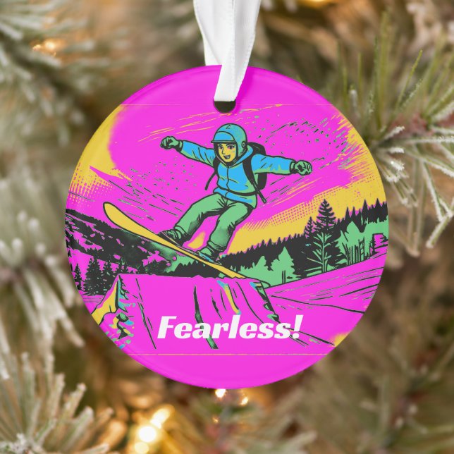  Fearless - Snowboarder Ornament (Tree)