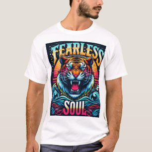 Fearless Soul - Vibrant Tiger Artwork T-Shirt