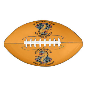 Fearless Spirit: Bold Snake and Roses Artwork American Football