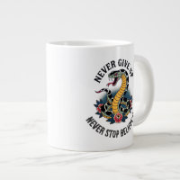 Fearless Spirit: Bold Snake and Roses Artwork