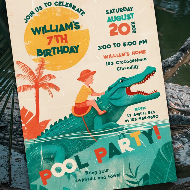 Fearless Splash Pool Party  Invitation (Creator Uploaded)