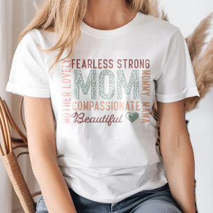 "Fearless Strong Mum" Retro Mother's Affirmations T-Shirt
