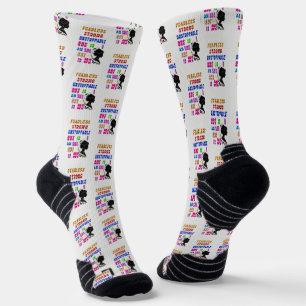 Fearless Strong Unstoppable She Is Socks
