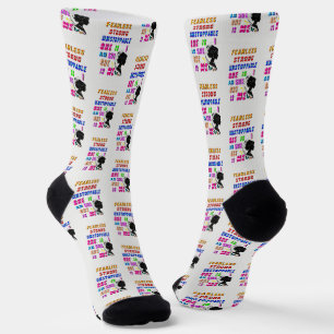 Fearless Strong Unstoppable She Is Socks