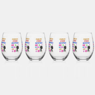 Fearless Strong Unstoppable She Is Stemless Wine Glass