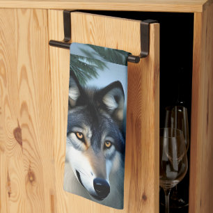 Fearless The Arctic Wolf, Dish Towel