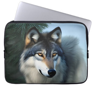 Fearless The Arctic Wolf, Laptop Sleeve
