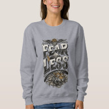 Fearless Tiger Mountain Motivational Graphic Sweat