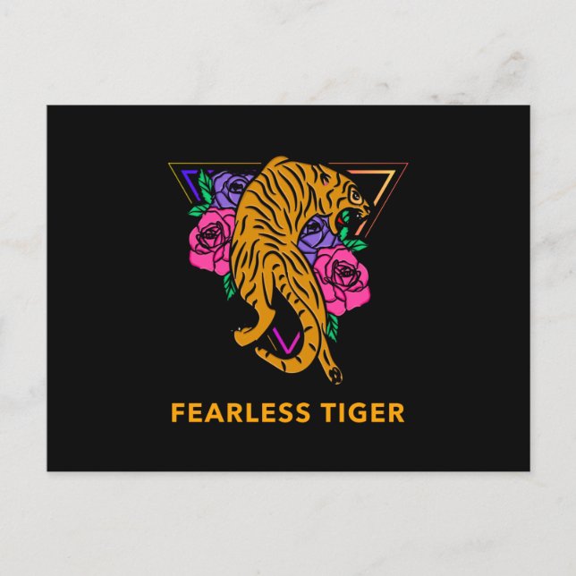 Fearless Tiger Postcard (Front)