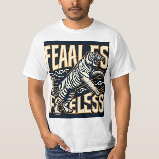 Fearless Tiger Roar  T-Shirt (Front)