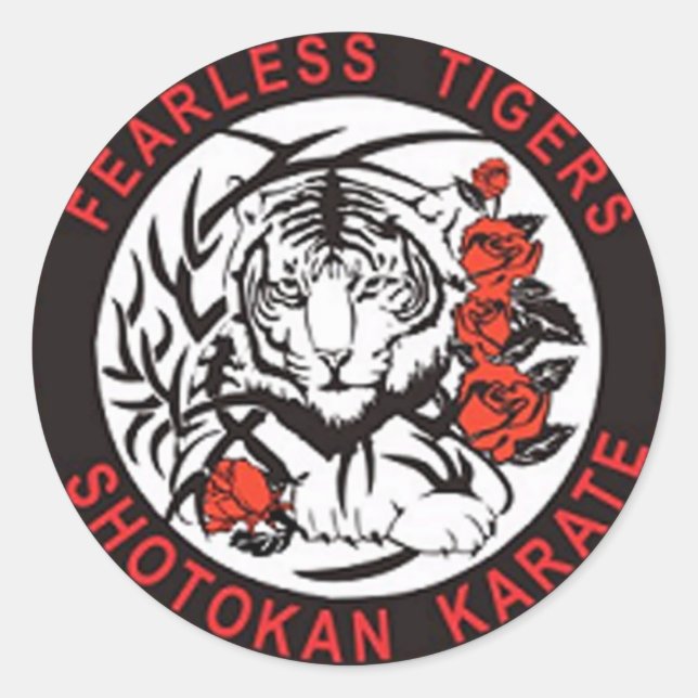Fearless Tigers Shotokan Karate Logo Sticker (Front)