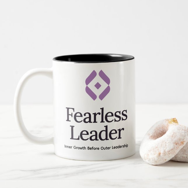 Fearless  Two-Tone coffee mug (With Donut)