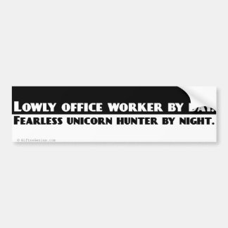 Fearless unicorn hunter bumper sticker