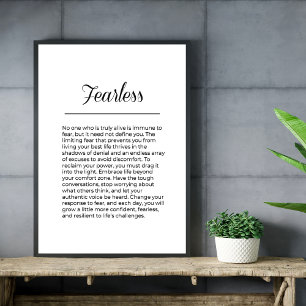 FEARLESS Uplifting Inspirational Wall Art