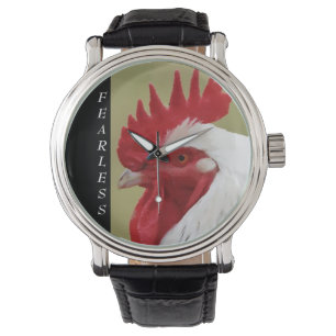 Fearless White Rooster  Watch