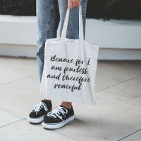 Fearless Woman Quote in Modern Script Typography