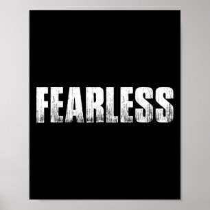Fearless Workout Motivation Entrepreneur Gym Fitne Poster
