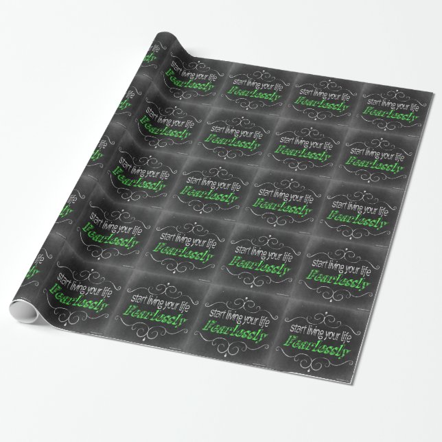 Fearlessly Wrapping Paper (Unrolled)