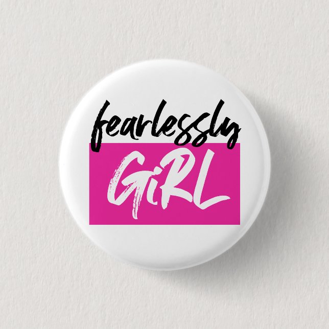 FearlesslyGiRL Logo 3 Cm Round Badge (Front)