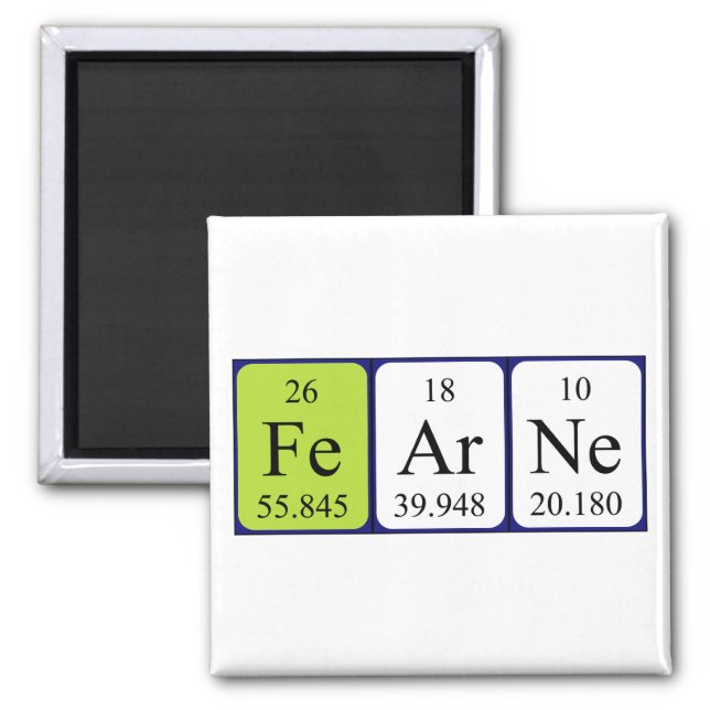 Fearne periodic table name magnet (Front)