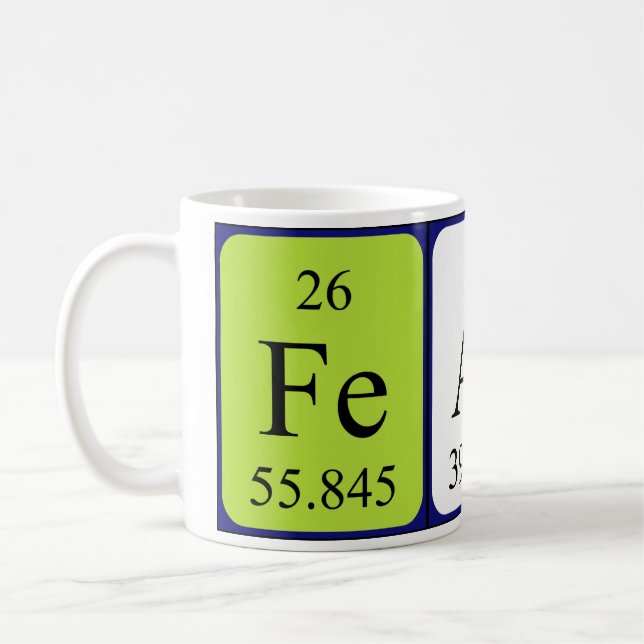 Fearne periodic table name mug (Left)