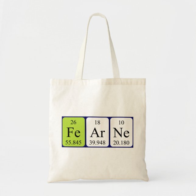 Fearne periodic table name tote bag (Front)