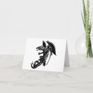 Fearsome Night Dragon Fantasy Dragon Lovers Card