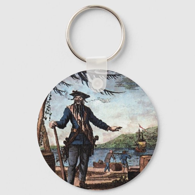 Fearsome Pirate Blackbeard! Key Ring (Front)