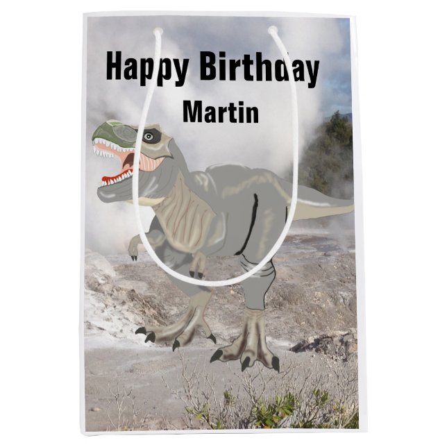 Fearsome Tyrannosaurus  Medium Gift Bag (Front)