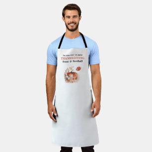 Feast and Football Thanksgiving Dinner Host Apron