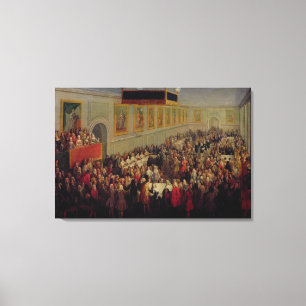Feast given after the Coronation of Louis XV Canvas Print